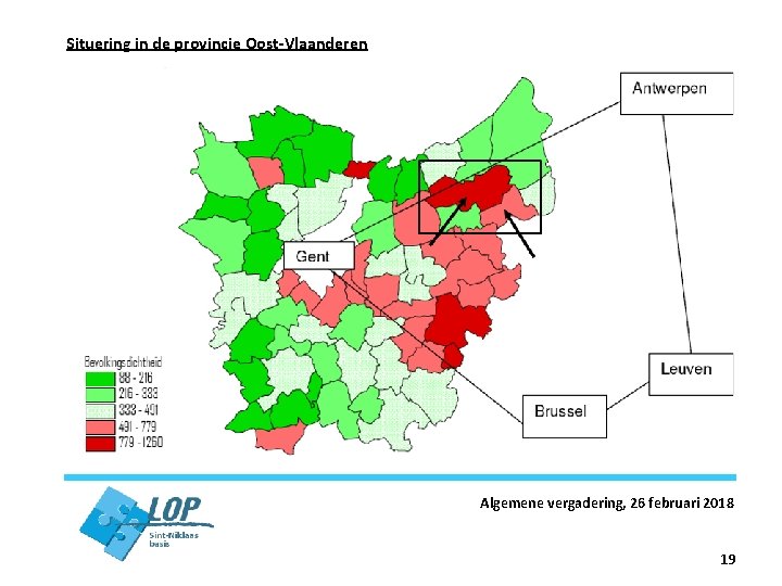 Situering in de provincie Oost-Vlaanderen Algemene vergadering, 26 februari 2018 19 