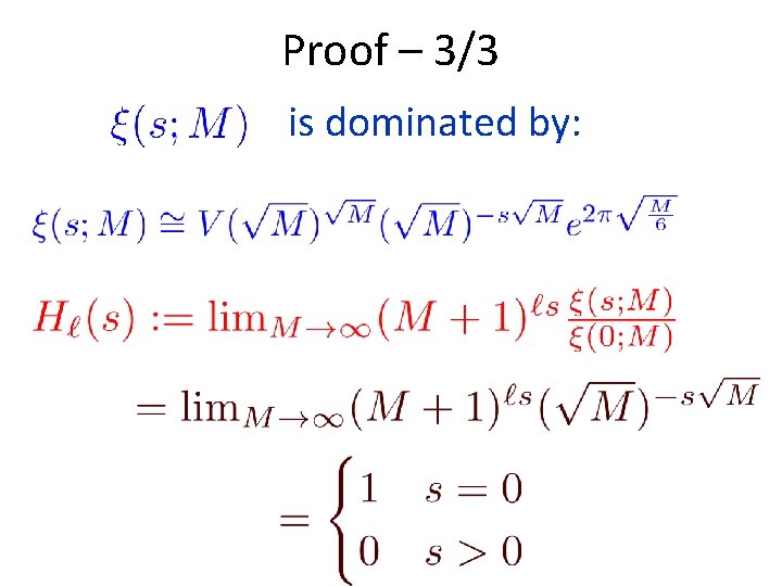 Proof – 3/3 is dominated by: 