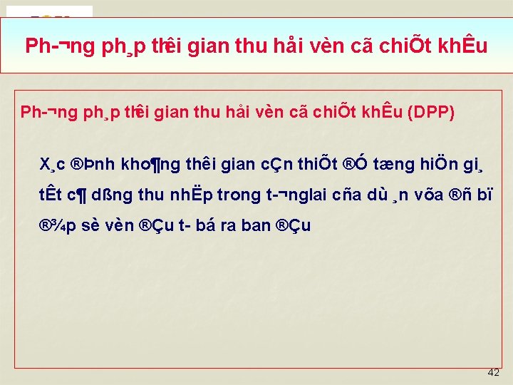 Ph ¬ng ph¸p thêi gian thu håi vèn cã chiÕt khÊu (DPP) X¸c ®Þnh