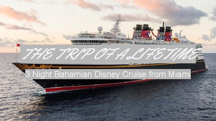 THE TRIP OF A LIFETIME 3 Night Bahamian Disney Cruise from Miami 