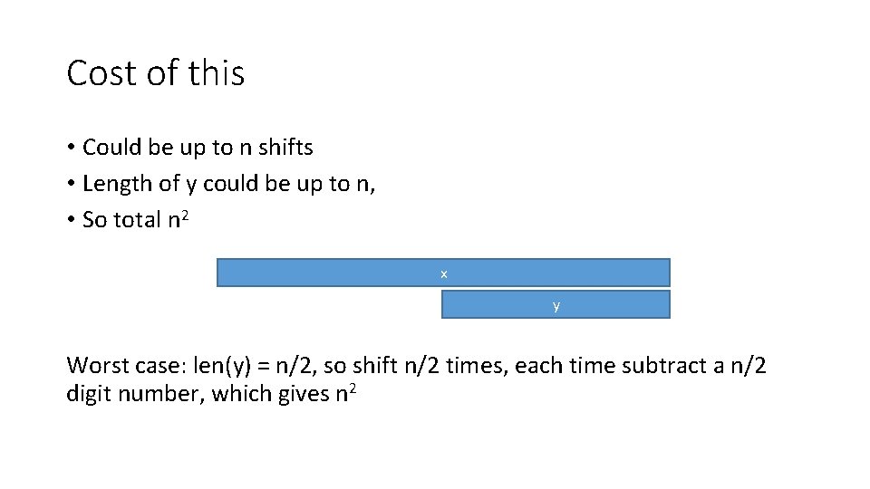 CS 6550 Jan 25 Cost of Basic Arithmetic