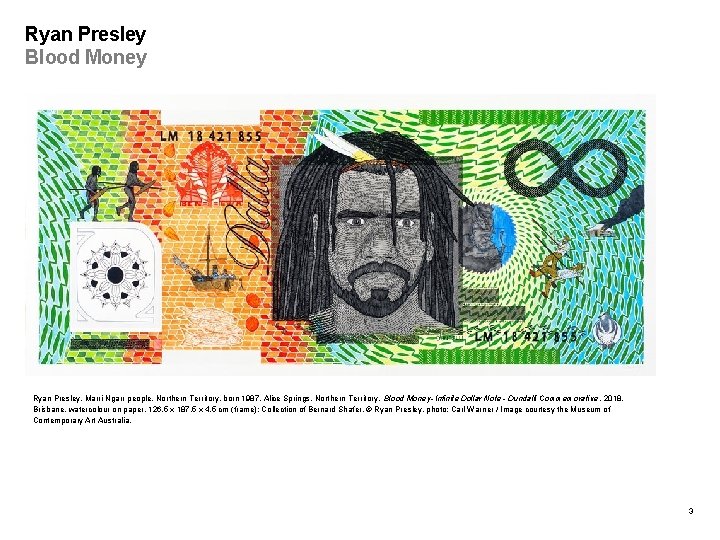 Ryan Presley Blood Money Ryan Presley, Marri Ngarr people, Northern Territory, born 1987, Alice
