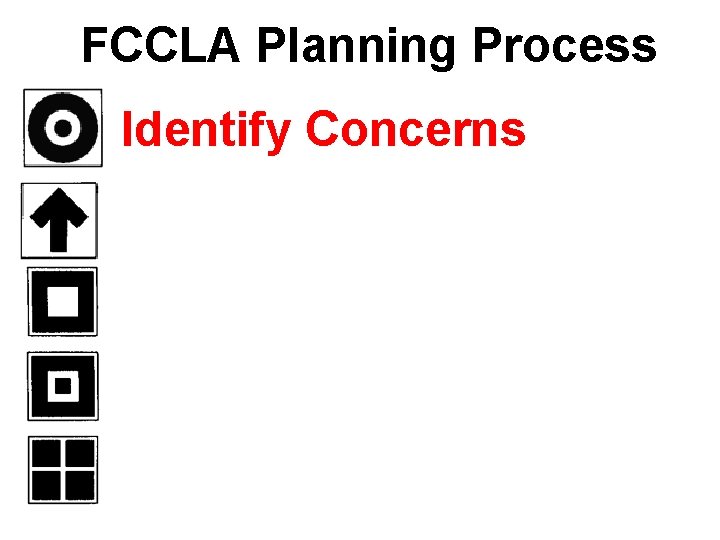 FCCLA Planning Process Identify Concerns 