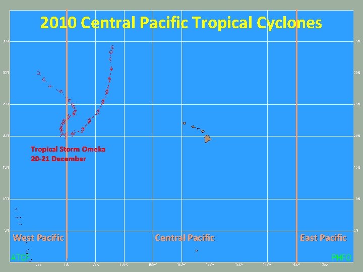 2010 Central Pacific Tropical Cyclones Tropical Storm Omeka 20 -21 December West Pacific Central