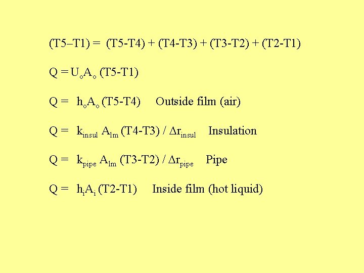 (T 5–T 1) = (T 5 -T 4) + (T 4 -T 3) +