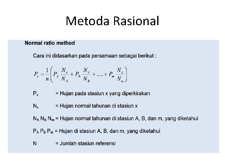 Metoda Rasional 