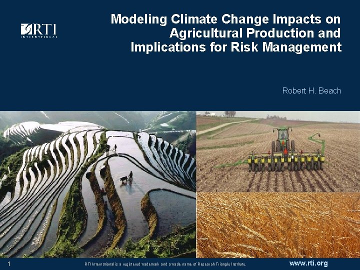 Modeling Climate Change Impacts on Agricultural Production and