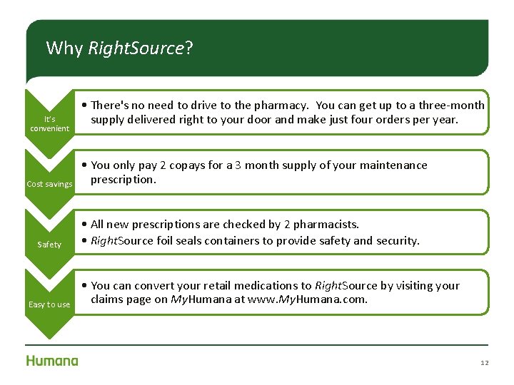 Why Right. Source? It’s convenient Cost savings Safety Easy to use • There's no