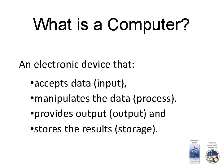 Import Computer Definition Computer Basics Instructors Connie Hutchison Christopher Mc Coy