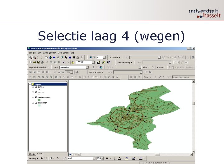 Selectie laag 4 (wegen) 