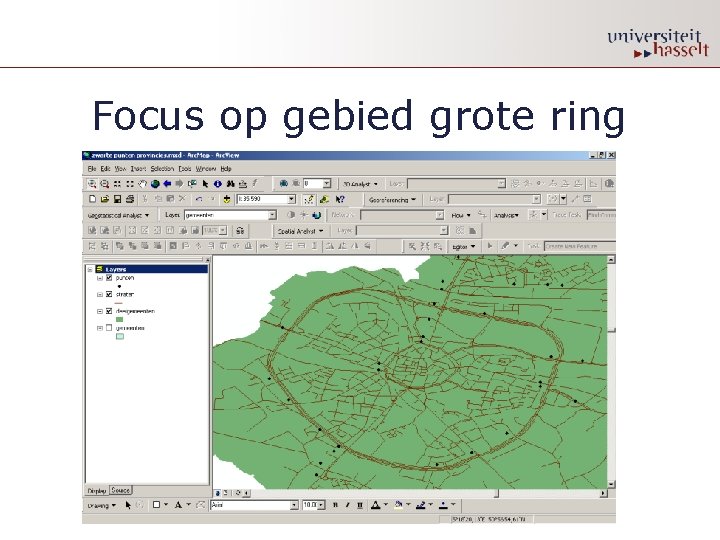 Focus op gebied grote ring 