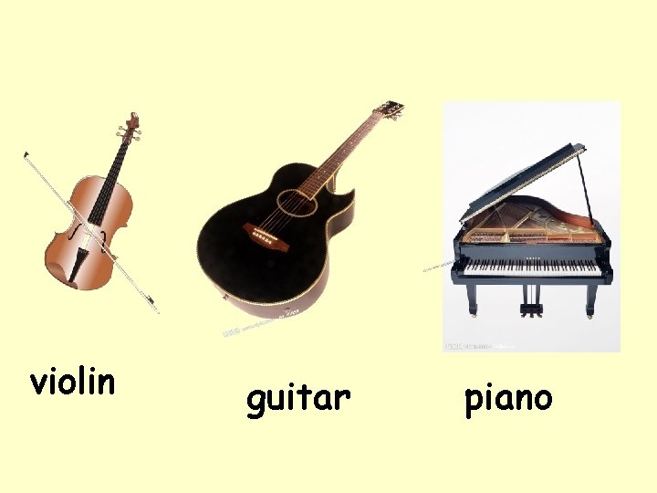 violin guitar piano 