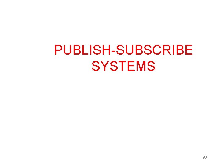 PUBLISH-SUBSCRIBE SYSTEMS 90 