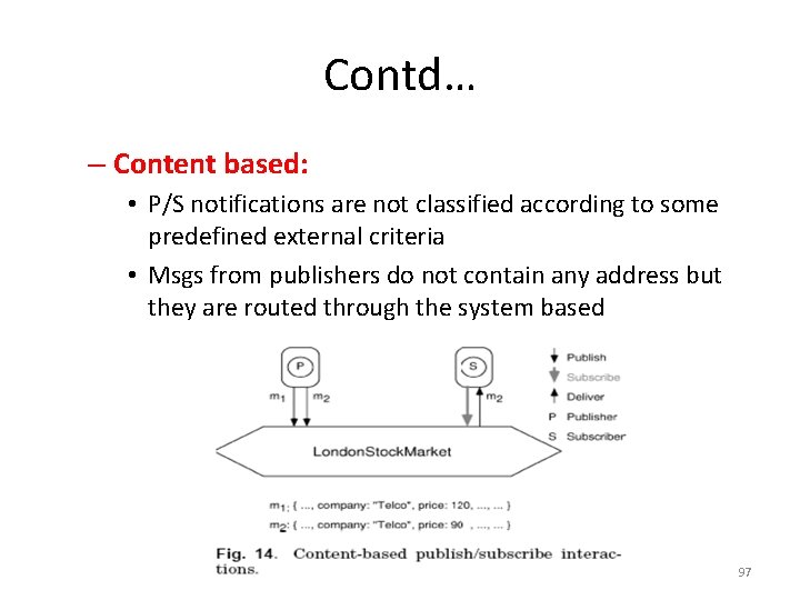 Contd… – Content based: • P/S notifications are not classified according to some predefined