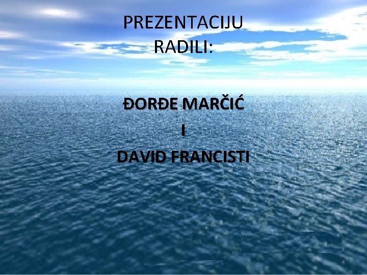 PREZENTACIJU RADILI: ĐORĐE MARČIĆ I DAVID FRANCISTI 