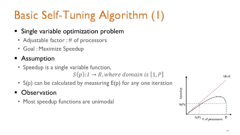 Basic Self-Tuning Algorithm (1) § 20 Basic Self-Tuning Algorithm (1) § 20
