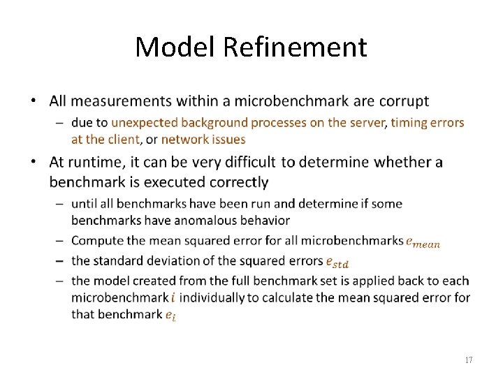 Model Refinement • 17 