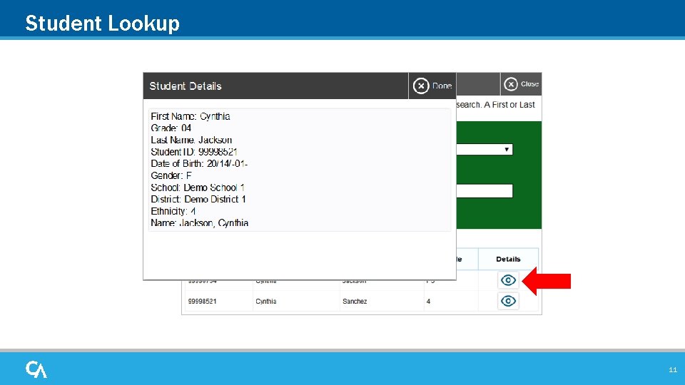 Student Lookup 11 