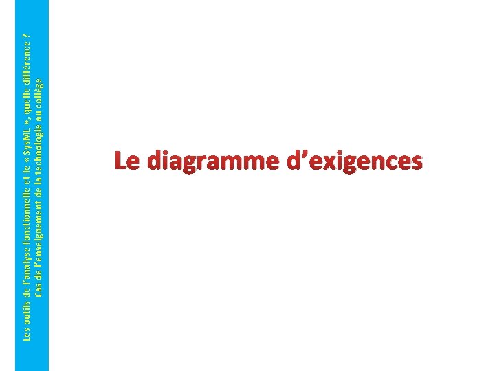 Les outils de l’analyse fonctionnelle et le « Sys. ML » , quelle différence