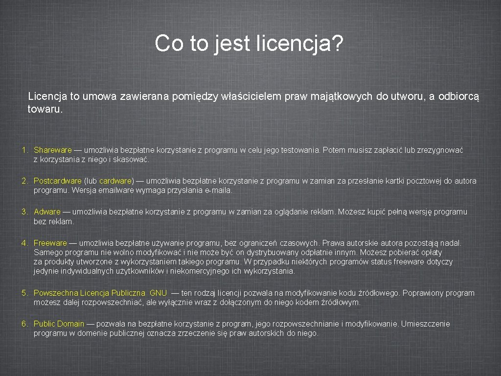 Co to jest licencja? Licencja to umowa zawierana pomiędzy właścicielem praw majątkowych do utworu,