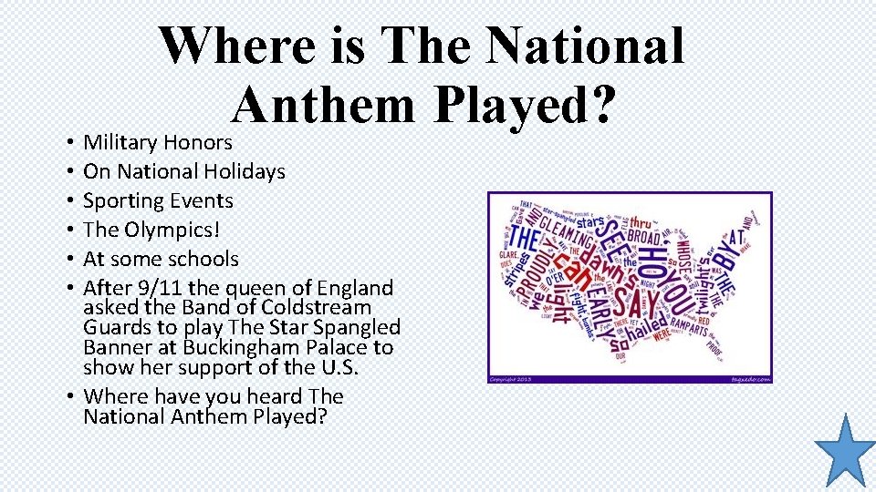 Where is The National Anthem Played? Military Honors On National Holidays Sporting Events The Where is The National Anthem Played? Military Honors On National Holidays Sporting Events The