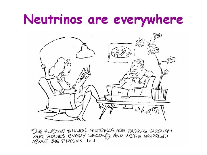 Neutrinos are everywhere Ttest 