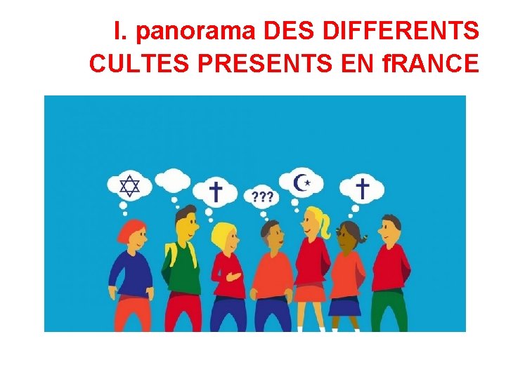 I. panorama DES DIFFERENTS CULTES PRESENTS EN f. RANCE 