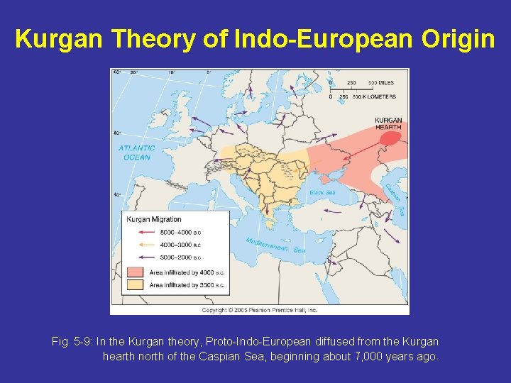 Kurgan Theory of Indo-European Origin Fig. 5 -9: In the Kurgan theory, Proto-Indo-European diffused