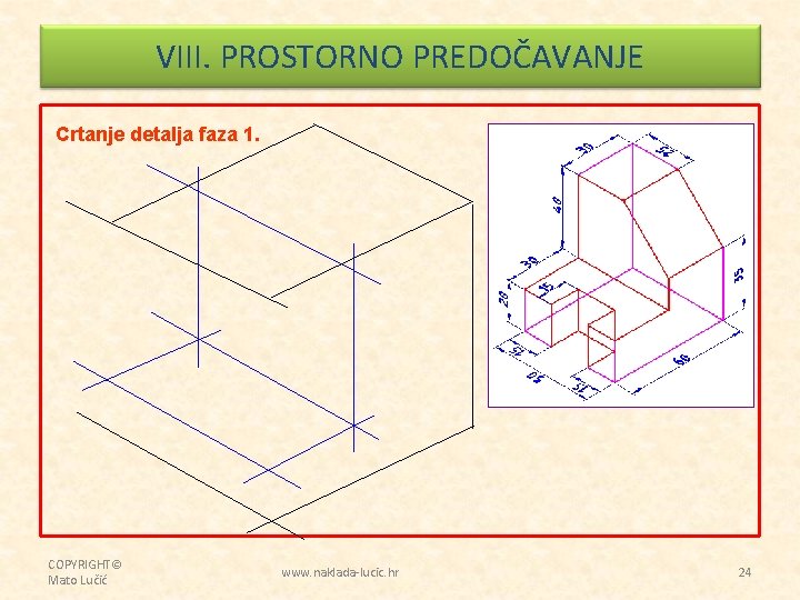 VIII. PROSTORNO PREDOČAVANJE Crtanje detalja faza 1. COPYRIGHT© Mato Lučić www. naklada-lucic. hr 24