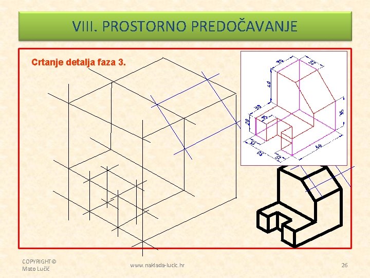 VIII. PROSTORNO PREDOČAVANJE Crtanje detalja faza 3. COPYRIGHT© Mato Lučić www. naklada-lucic. hr 26