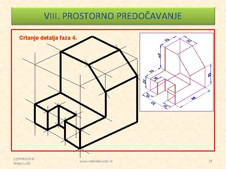 VIII. PROSTORNO PREDOČAVANJE Crtanje detalja faza 4. COPYRIGHT© Mato Lučić www. naklada-lucic. hr 27