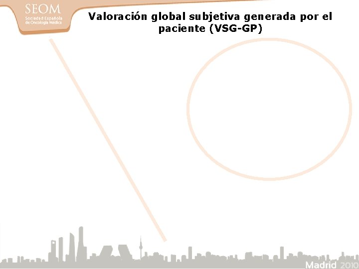 Valoración global subjetiva generada por el paciente (VSG-GP) Valoración global subjetiva generada por el paciente (VSG-GP)