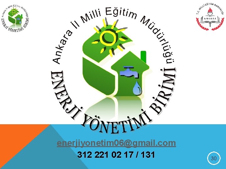 enerjiyonetim 06@gmail. com 312 221 02 17 / 131 30 