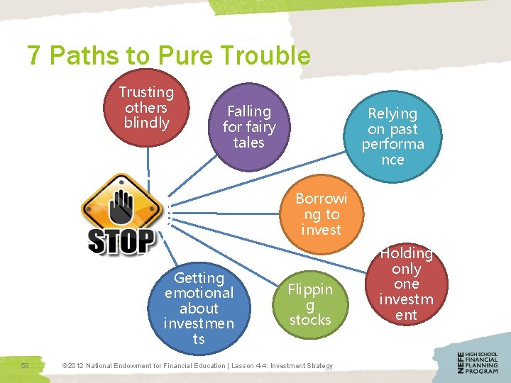 7 Paths to Pure Trouble Trusting others blindly Falling for fairy tales Relying on