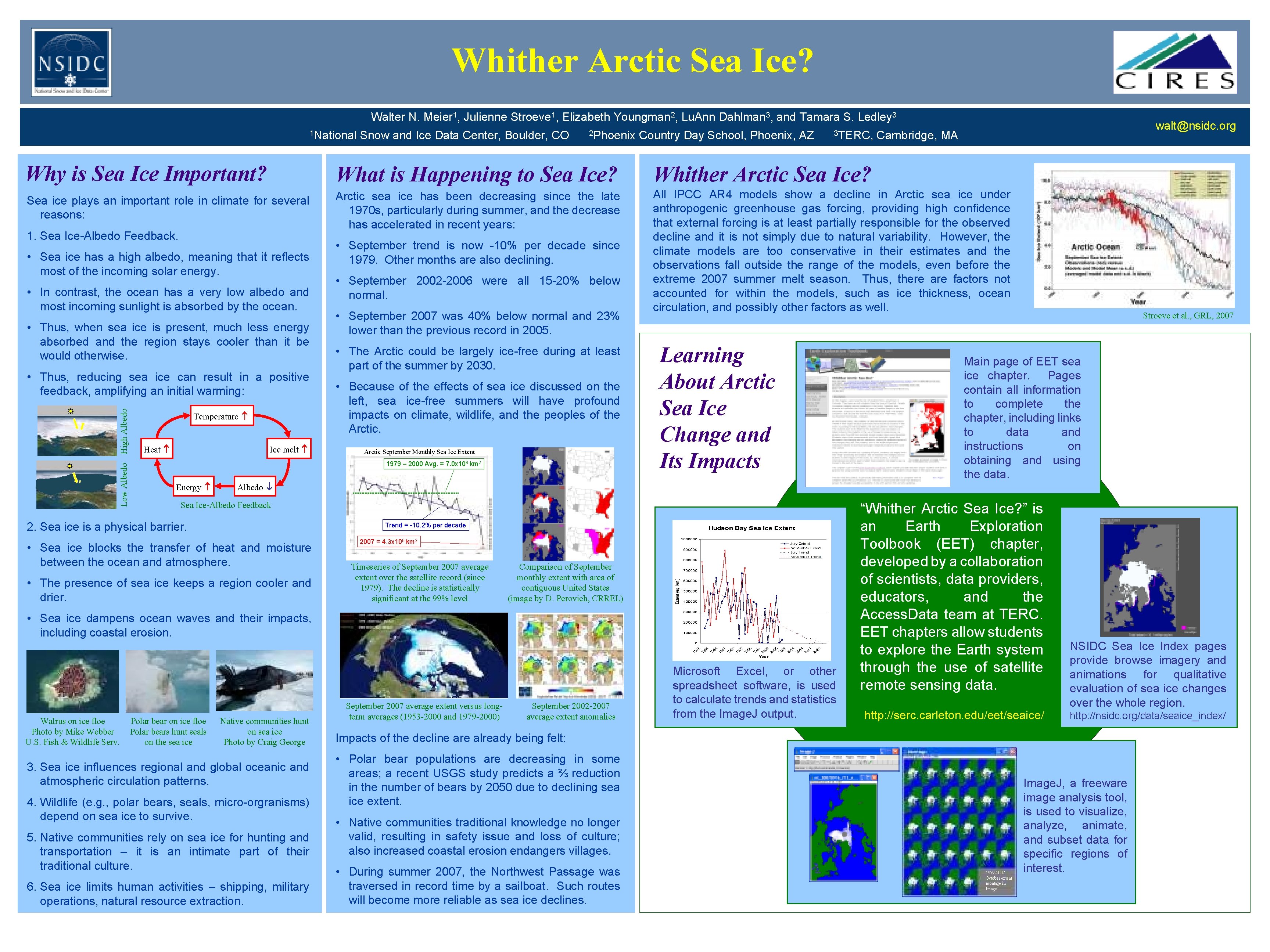 Whither Arctic Sea Ice? Walter N. Meier 1, Julienne Stroeve 1, Elizabeth Youngman 2,