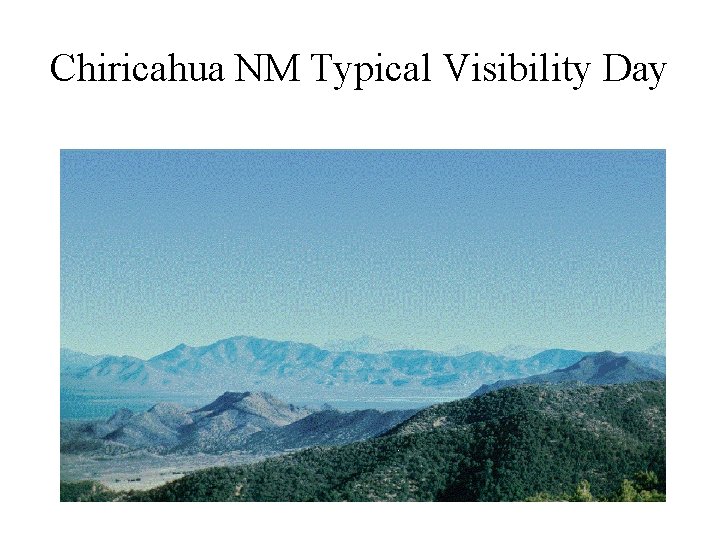 Chiricahua NM Typical Visibility Day 