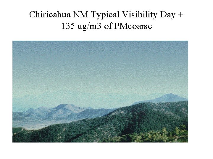 Chiricahua NM Typical Visibility Day + 135 ug/m 3 of PMcoarse 