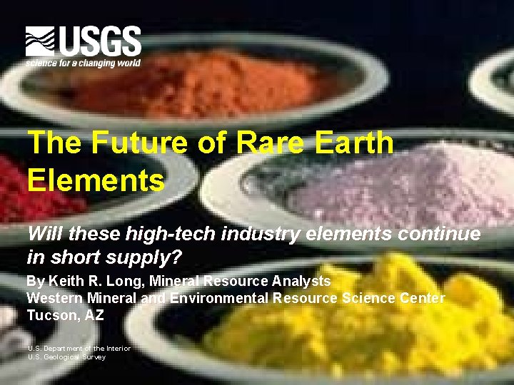 The Future of Rare Earth Elements Will these