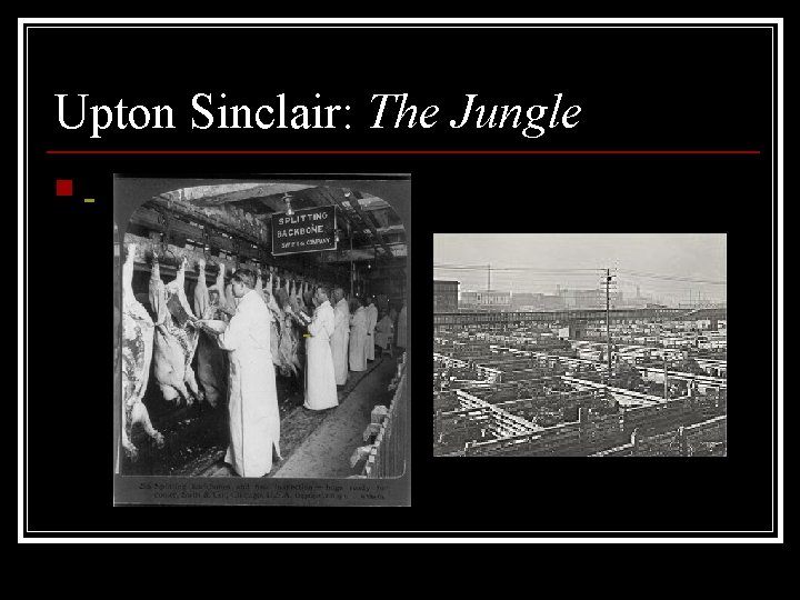 Upton Sinclair: The Jungle n 