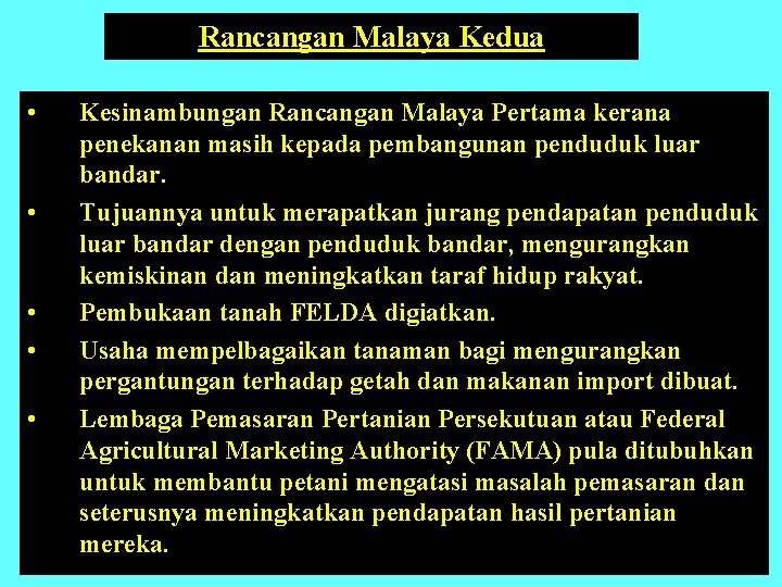 Pembangunan Ekonomi 1 Rancangan Pembangunan 5 Tahun 2