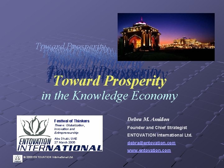 Toward Prosperity IRI Toward Prosperity Toward. Enters Prosperity Toward Prosperity Toward Prosperity in the