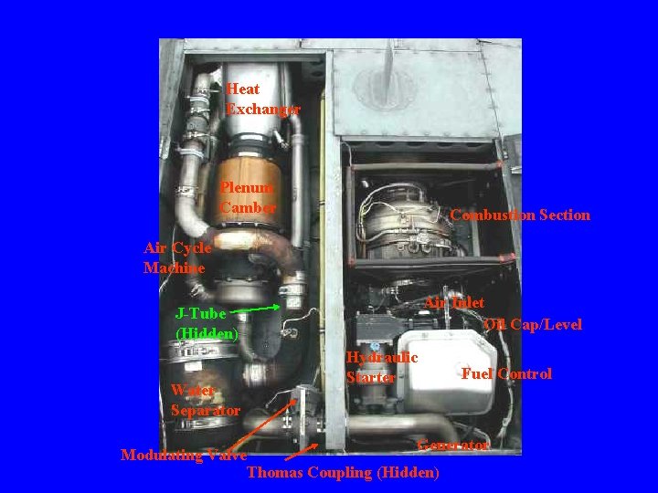 Heat Exchanger Plenum Camber Combustion Section Air Cycle Machine Air Inlet Oil Cap/Level J-Tube