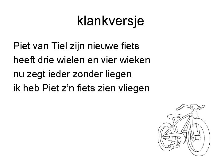 klankversje Piet van Tiel zijn nieuwe fiets heeft drie wielen en vier wieken nu