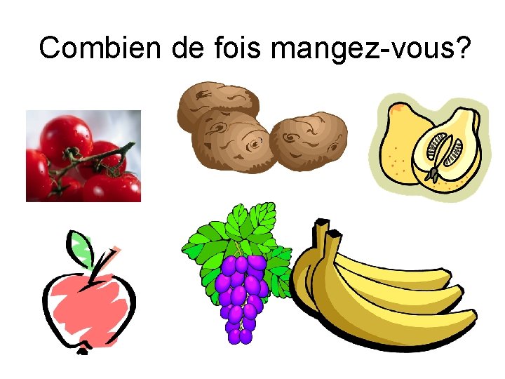 Combien de fois mangez-vous? 