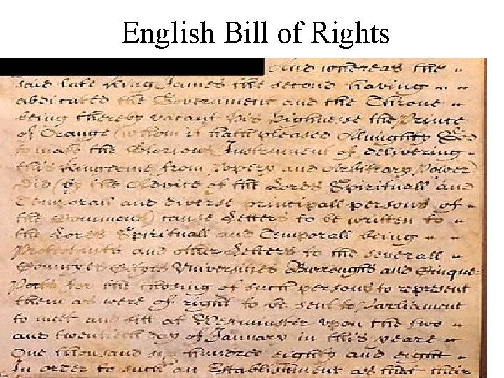 English Bill of Rights 