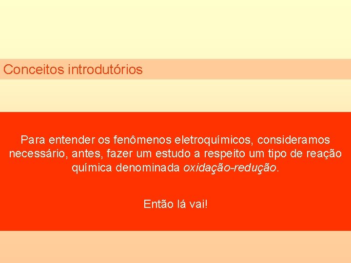 Conceitos introdutórios Para entender os fenômenos eletroquímicos, consideramos necessário, antes, fazer um estudo a