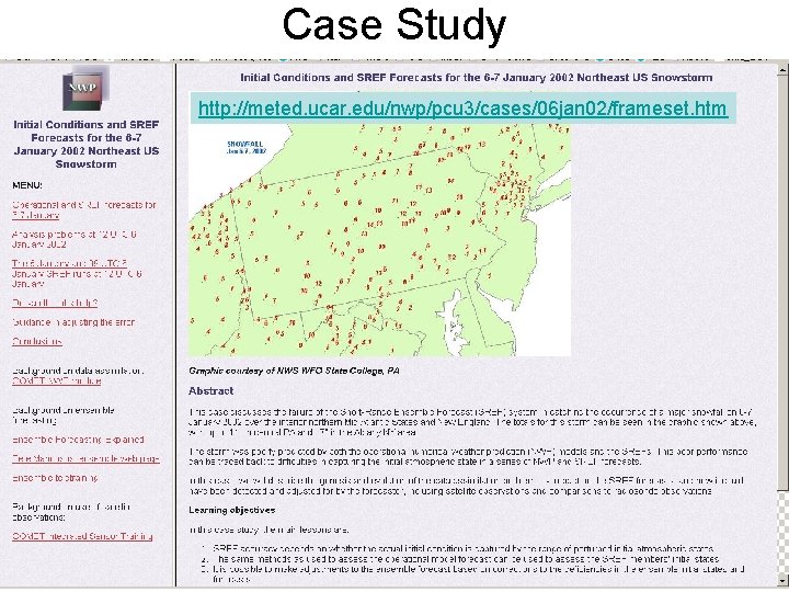 Case Study http: //meted. ucar. edu/nwp/pcu 3/cases/06 jan 02/frameset. htm 