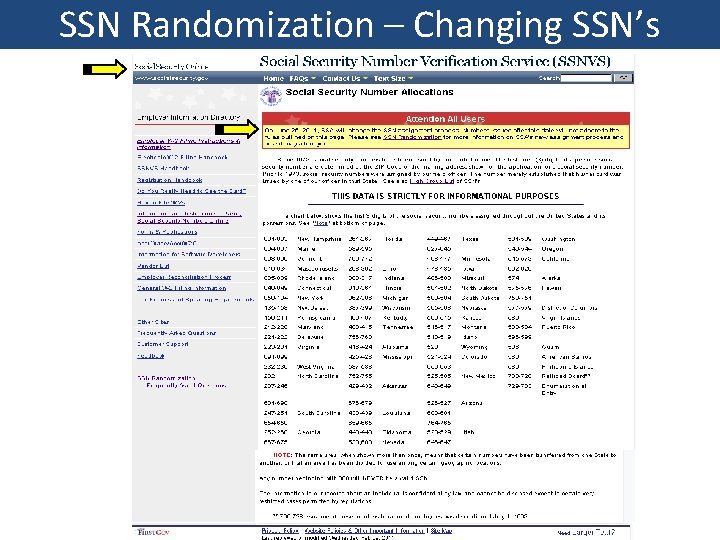 SSN Randomization – Changing SSN’s 