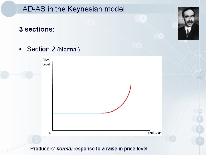 AD-AS in the Keynesian model 3 sections: • Section 2 (Normal) Producers’ normal response