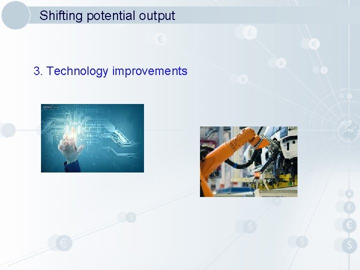Shifting potential output 3. Technology improvements 